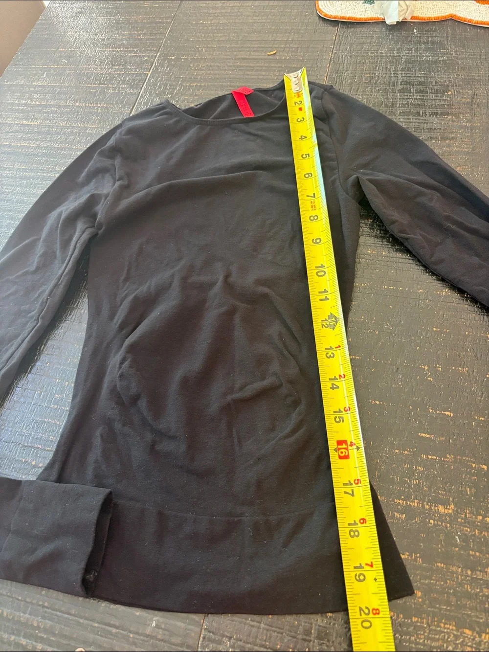 Spanx On Top & in Control Black Long Sleeve Stretch Workout Top size Small